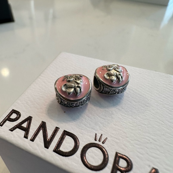 Pandora Disney Minnie Mouse Pink Enamel Charm - Picture 5 of 6